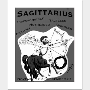 Sagittarius Negative Traits Posters and Art